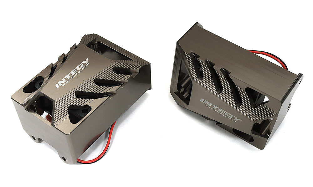 Billet Machined Shrouds w/ Twin Cooling Fan 40x40mm 17k rpm for Traxxas XRT