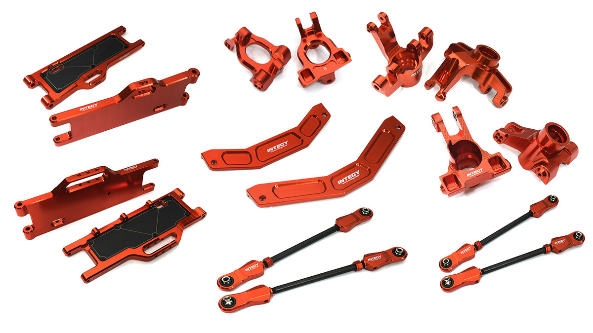 Red Billet Machined Suspension Upgrade Kit for Arrma 1/10 Kraton 4X4 4S V2 BLX