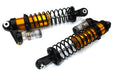 Orange Billet Machined Upgrade Piggyback Shocks Pair for Axial SCX6 Crawler