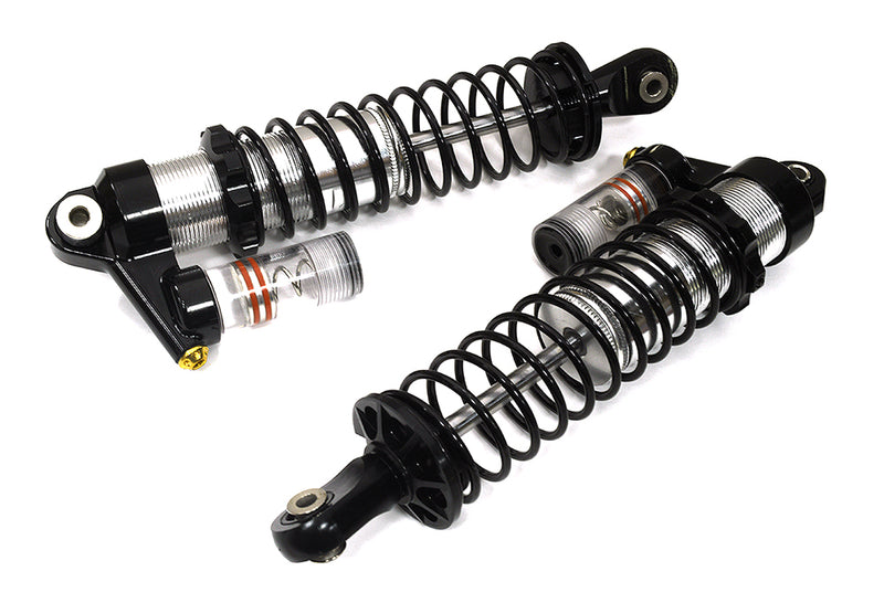 Silver Billet Machined Upgrade Piggyback Shocks Pair for Axial SCX6 Crawler