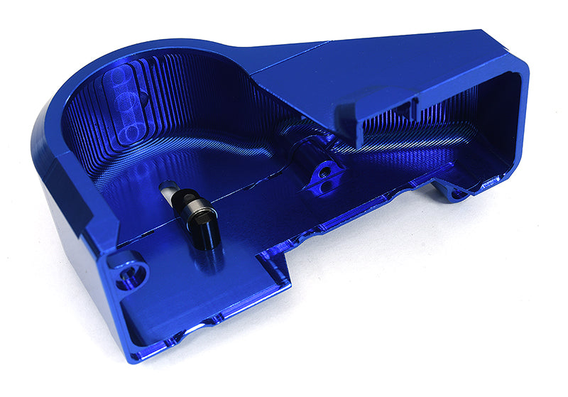 Billet Machined Spur & Pinion Gear Upper Cover for Traxxas XRT & X-Maxx - Blue