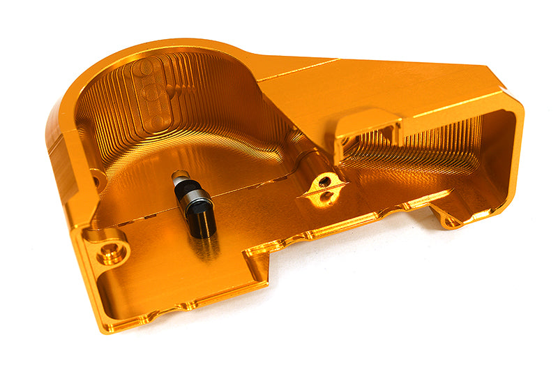 Billet Machined Orange Spur & Pinion Gear Upper Cover for Traxxas XRT & X-Maxx