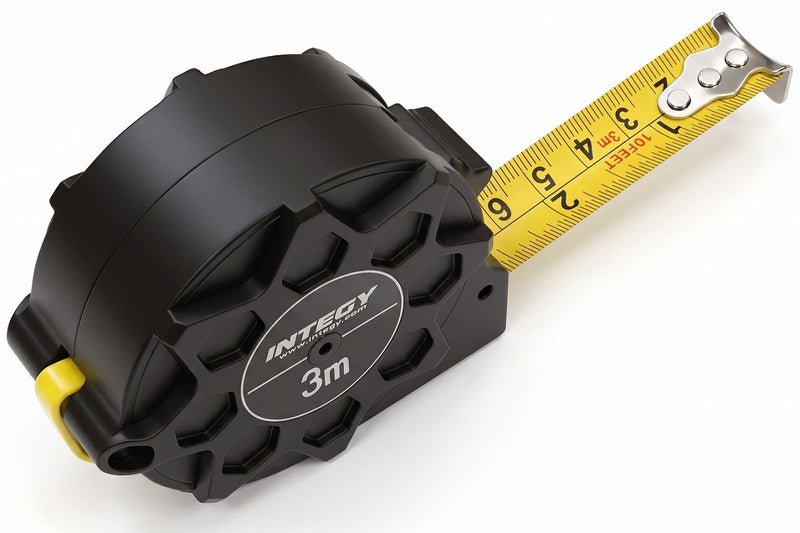 3 Meter Tape Measure by Integy - Alloy Machined Case 9ft Metric & Inch