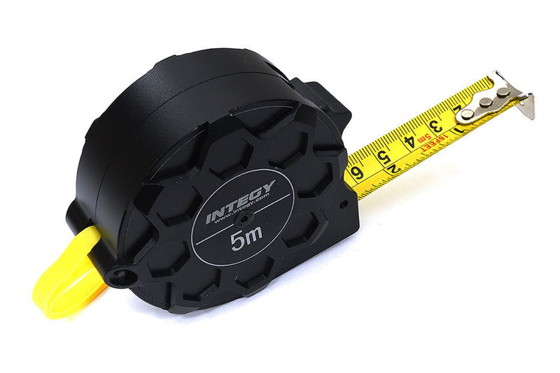 5 Meter Tape Measure by Integy - Alloy Machined Case 15ft Metric & Inch, Black