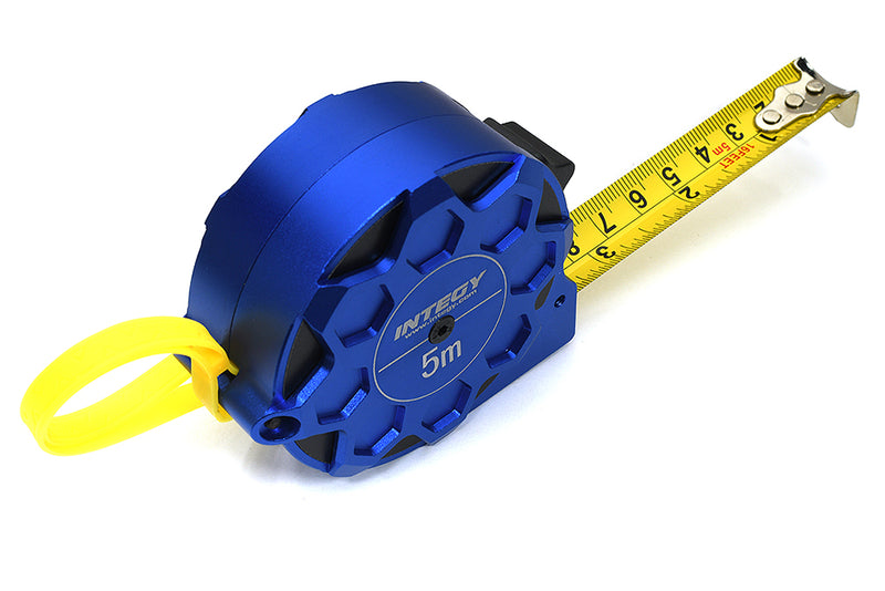 5 Meter Tape Measure by Integy - Blue Alloy Machined Case 15ft Metric & Inch