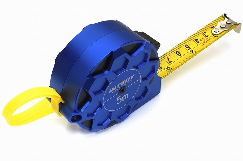 5 Meter Tape Measure by Integy - Blue Alloy Machined Case 15ft Metric & Inch