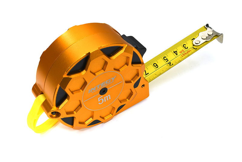 5 Meter Tape Measure by Integy - Alloy Machined Case, 15ft Metric & Inch, Orange