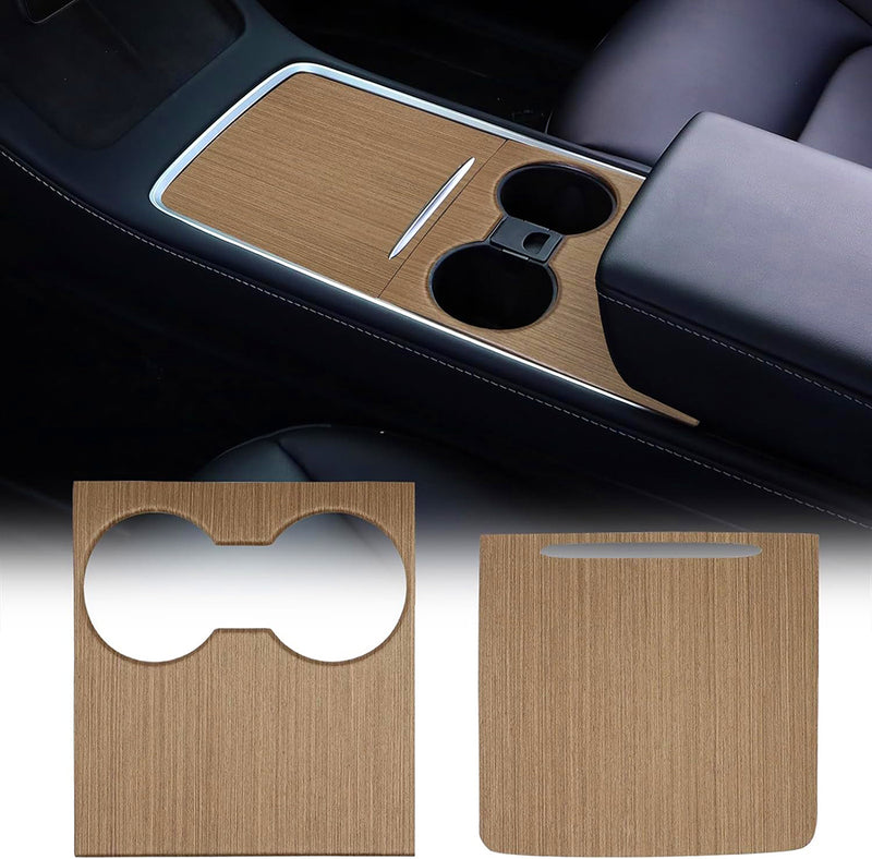 PVC Wood Grain Center Console Wrap for Tesla 2021-2023 Model 3/Y