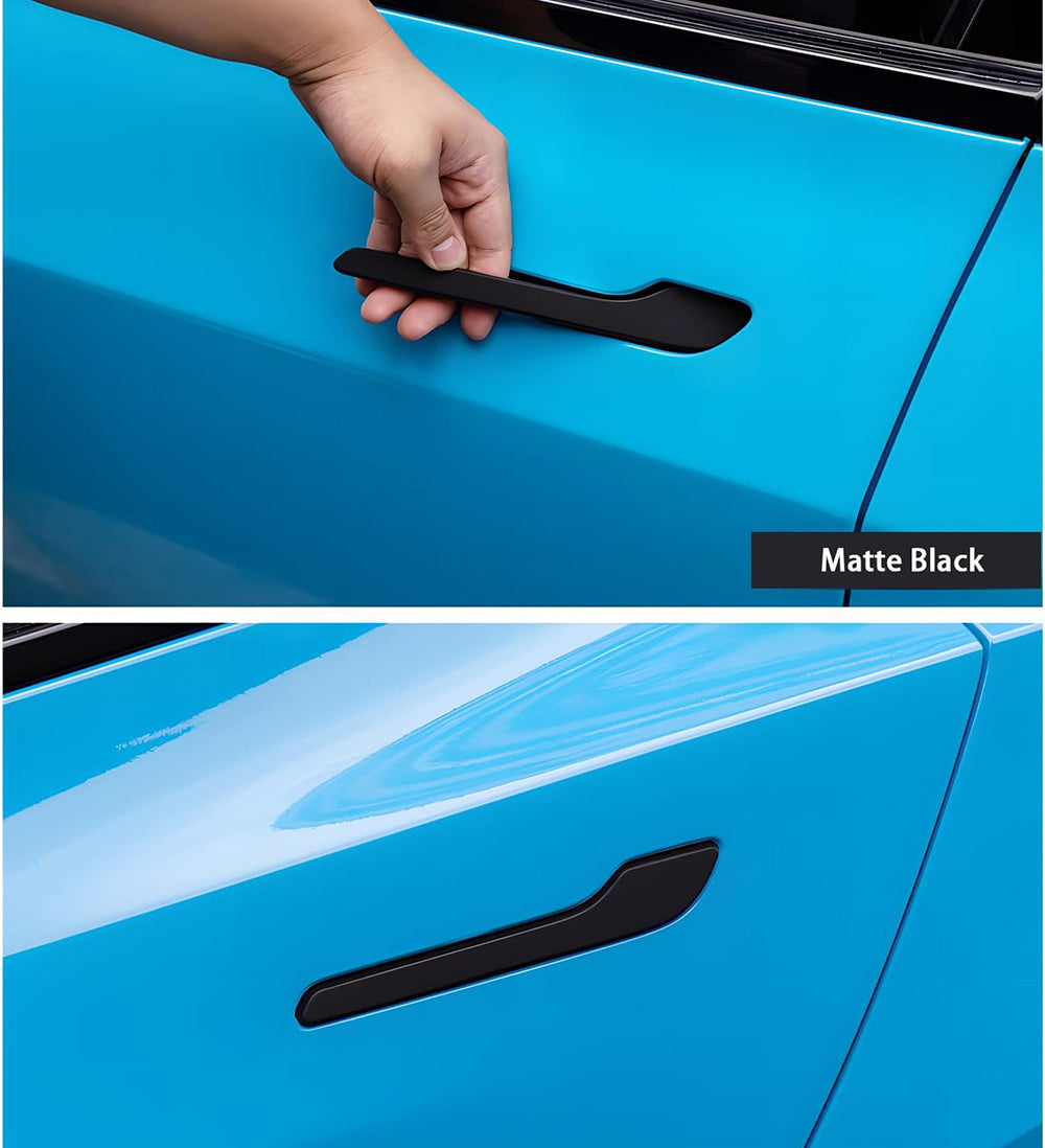 Matte Black Door Handle Trims Cover for Tesla 2017-2023 Model 3/Y