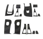 Glossy Carbon Fiber Windows Control Panel Trim Covers for Tesla 21-23 Model 3/Y