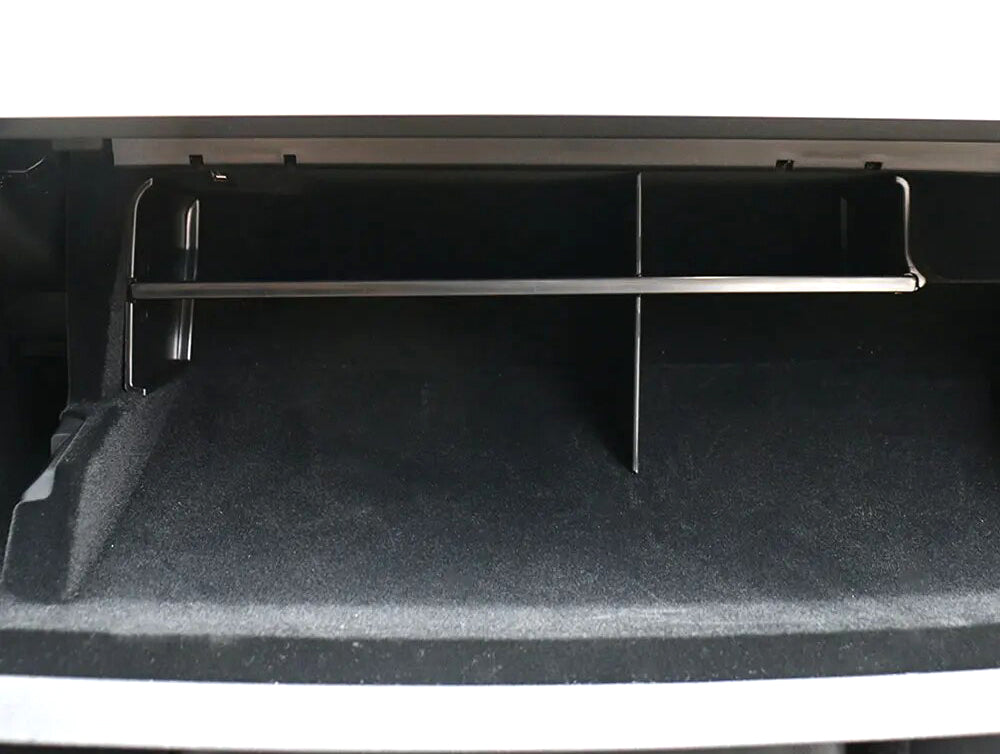 Black Glove Box Partition Tray Four-grid Organizer for Tesla 21-24 Model Y