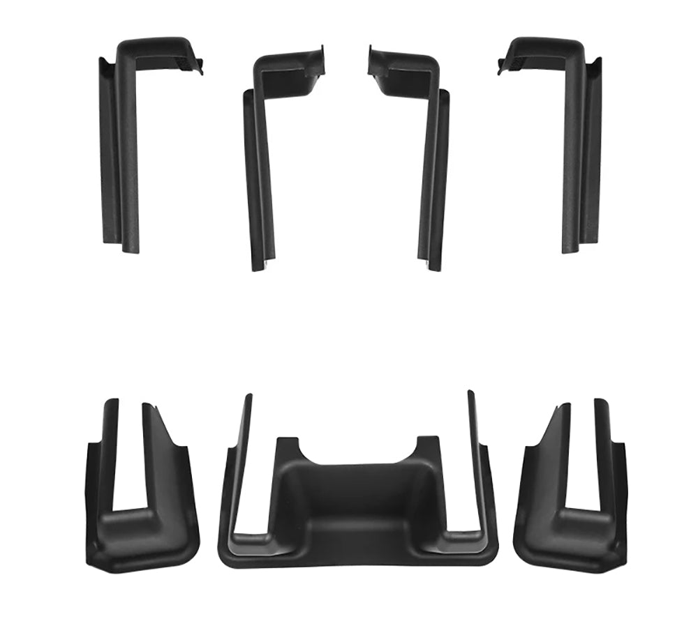 Black ABS 7pcs Set Underseat Protector for Tesla 20-24 Model Y