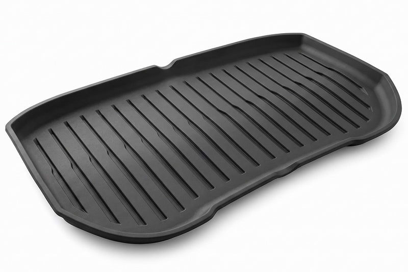 Black TPE Plastic Weather Frunk Mat for Tesla 24 Model 3