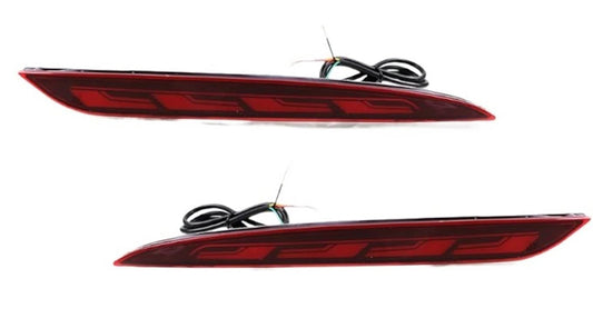 Red Housing Full LED Rear Bumper Fog Reflex Lamp for Tesla Model S