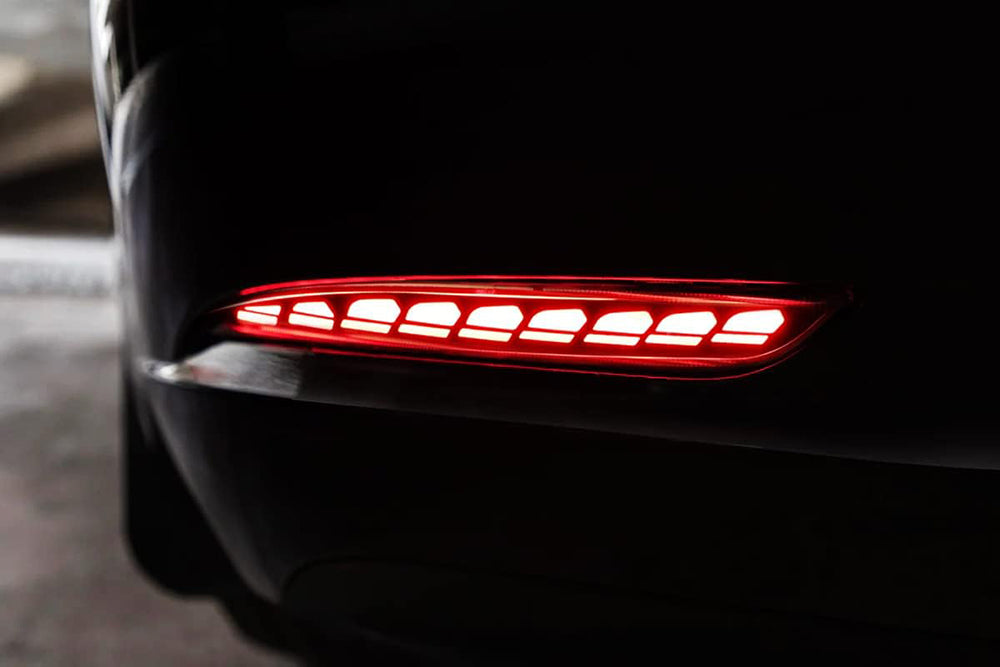 Red Housing Full LED Rear Bumper Fog Reflex Lamp for Tesla Model Y