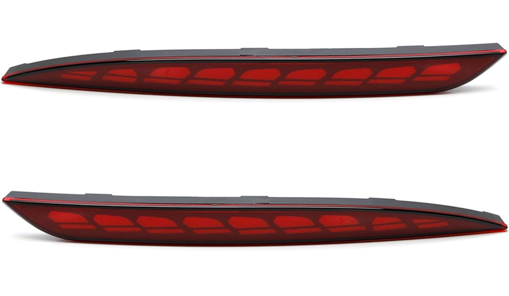 Red Housing Full LED Rear Bumper Fog Reflex Lamp for Tesla Model 3