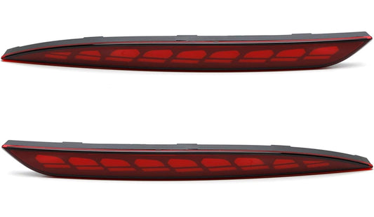 Red Housing Full LED Rear Bumper Fog Reflex Lamp for Tesla Model 3