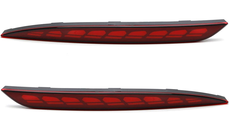 Red Housing Full LED Rear Bumper Fog Reflex Lamp for Tesla Model 3