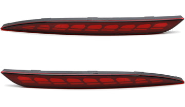 Red Housing Full LED Rear Bumper Fog Reflex Lamp for Tesla Model 3