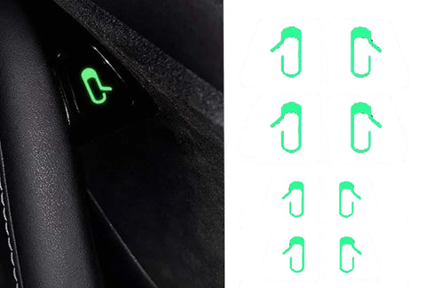 Fluorescent Door Exit Button Decal Stickers for Tesla Model 3/Y