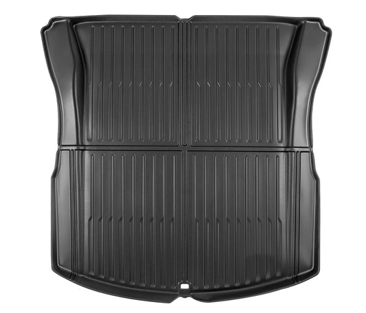 Black TPE Plastic Large Trunk Mat w/ Pattern for Tesla 24 Model 3