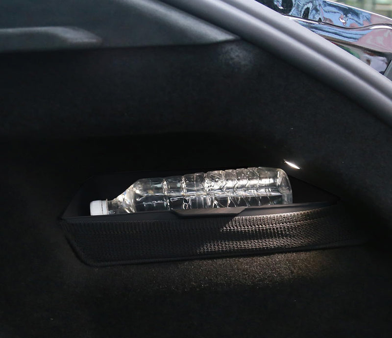 Black Silicone Right Trunk Storage Box Organizer for Tesla 22-23 Model S