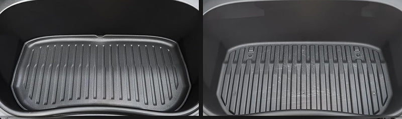 Black TPE Plastic Weather Frunk Mat w/ Pattern for Tesla 24 Model 3