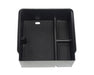 Black ABS Central Control Armrest Storage Box w/ PVC Pad for Tesla 24 Model 3