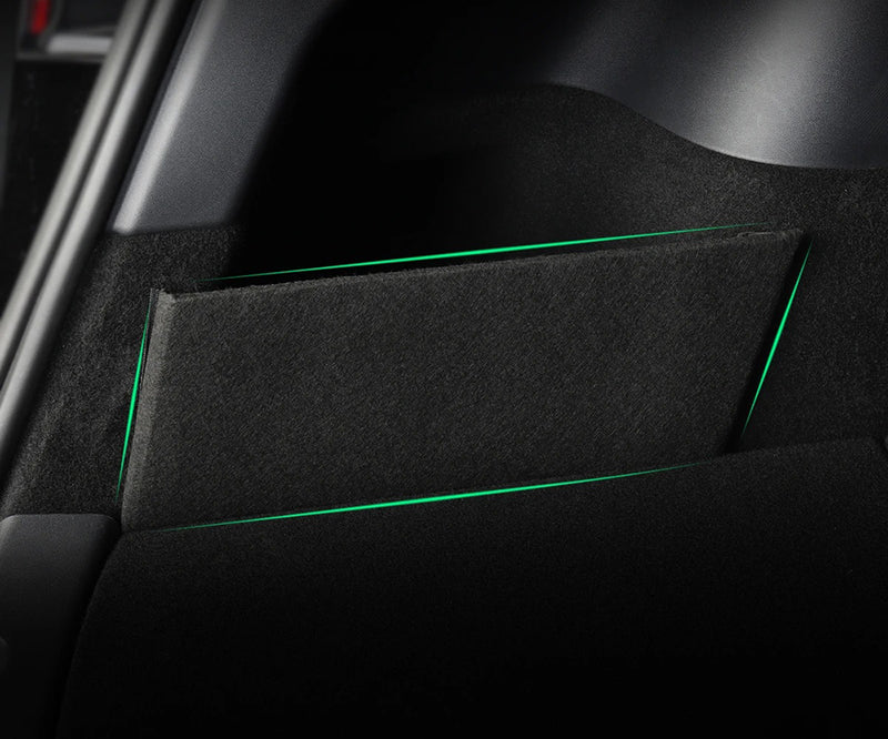 Black Flocked Left and Right Rear Trunk Organizer for Tesla Model Y