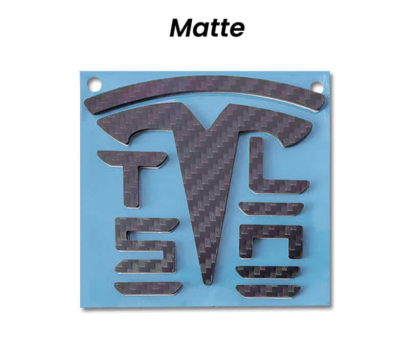 Matte Real Carbon Logo Emblem for Tesla Model 3/Y