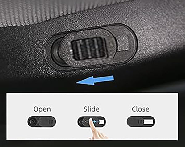 Black Plastic Webcam Cover for Tesla Model 3/Y