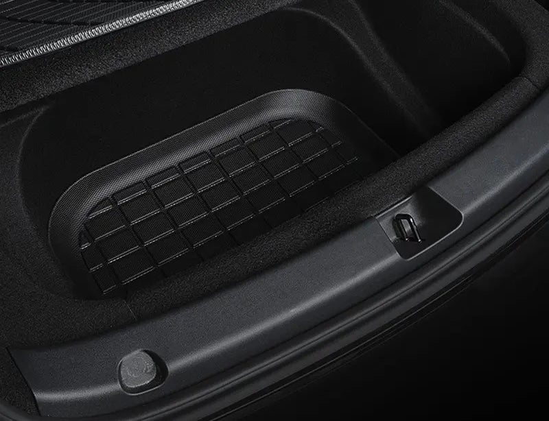 Black TPE Plastic Weather Lower Trunk Mat for Tesla 20-24 Model Y 5 Seats