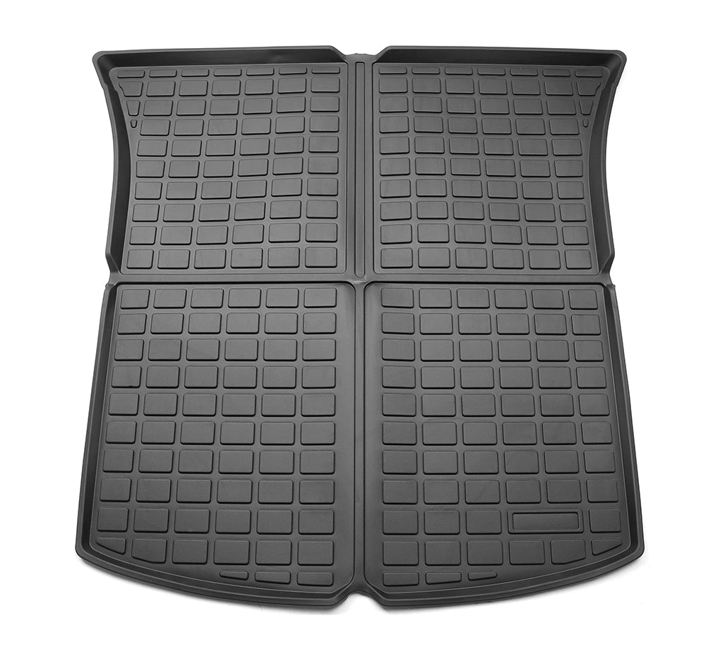 Black TPE Plastic Large Trunk Mat for Tesla 20-24 Model Y 5 Seats