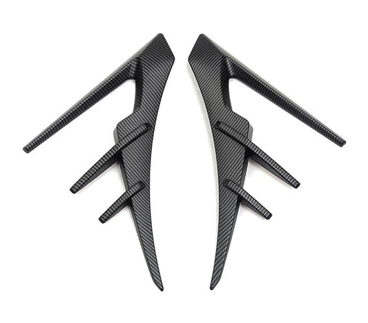 Matte Carbon Side Camera Wolf Teeth Style Trim Covers for Tesla 20-23.6 Model Y