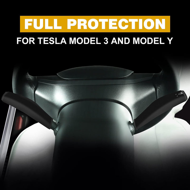 Matte Black Gear Shift Steering Lever Cover for Tesla 17-23 Model 3/Y