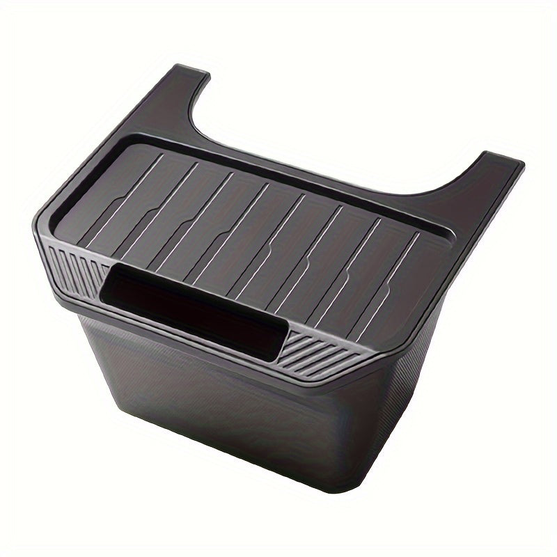 Black ABS Rear Center Console Storage Box for Tesla 20-24 Model Y