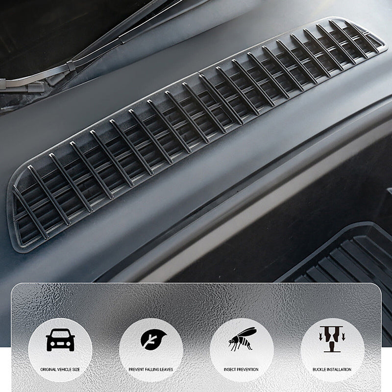 Black ABS Air Conditioning Inlet Vent Protective Covers for Tesla 21-24 Model Y
