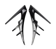 Glossy Black Side Camera Wolf Teeth Style Trim Covers for Tesla 20-23.6 Model Y