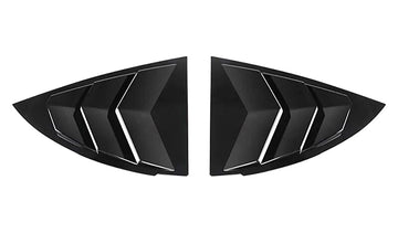 Glossy Black ABS Rear Side Window Shades Blinds Covers for Tesla 17-23 Model 3
