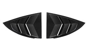 Glossy Black ABS Rear Side Window Shades Blinds Covers for Tesla 17-23 Model 3