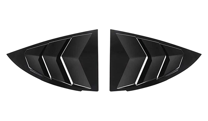 Glossy Black ABS Rear Side Window Shades Blinds Covers for Tesla 17-23 Model 3