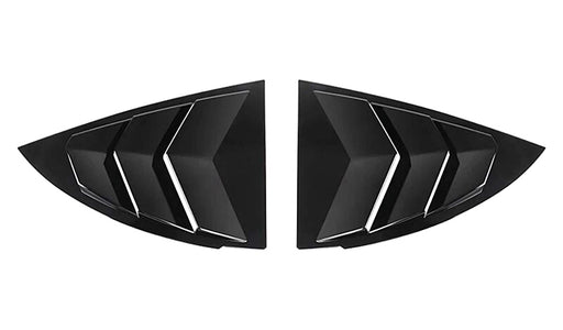 Glossy Black ABS Rear Side Window Shades Blinds Covers for Tesla 17-23 Model 3