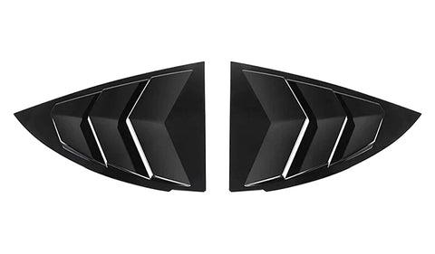 Glossy Black ABS Rear Side Window Shades Blinds Covers for Tesla 17-23 Model 3