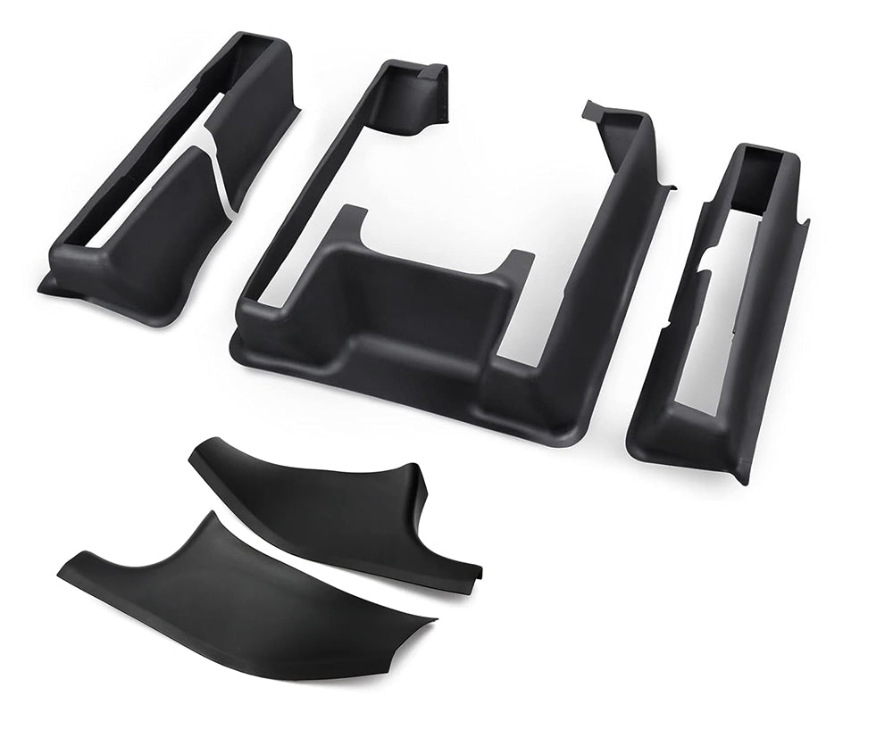 Black TPE 5pcs Set Underseat + Door Sill Protector for Tesla 20-24 Model Y