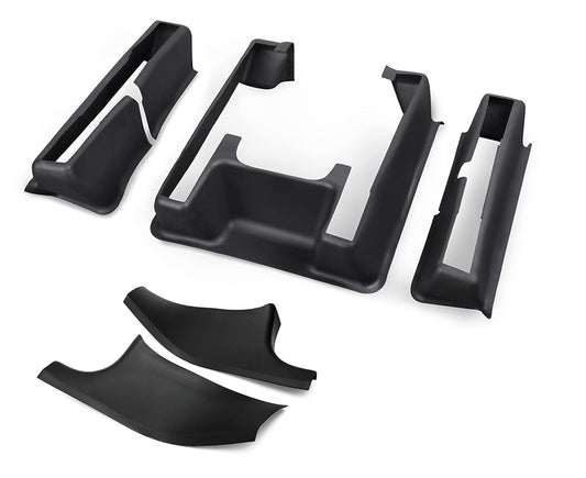 Black TPE 5pcs Set Underseat + Door Sill Protector for Tesla 20-24 Model Y