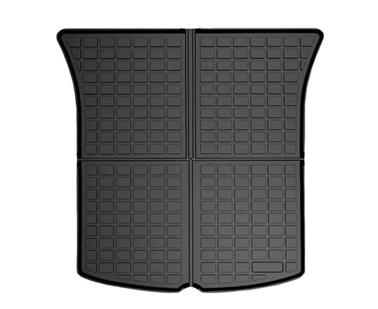 Black TPE Plastic Large Trunk Mat w/ Pattern for Tesla 20-24 Model Y 5 Seats