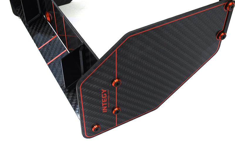 Carbon Fiber Rear Aero Wing Kit for Arrma 1/7 Limitless ARA320525 ARA320526