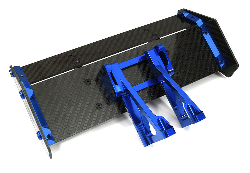 Carbon Fiber Rear Aero Wing Kit for Traxxas 1/8 Sledge 4WD 9517 9518