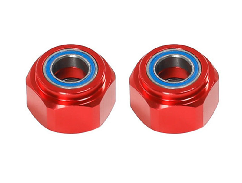 Alloy Machined Front Axle Hex Adapters w/ Bearings for Tamiya DT-03