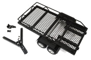 Machined Alloy Flatbed Dual Axle Car Trailer Kit for 1/24 Scale RC 300x163x75mm